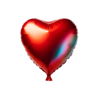 hartvormig ballon in rood geïsoleerd Aan transparant achtergrond - perfect voor Valentijnsdag dag, bruiloften, of verjaardag feesten, 4k behang, muur kunst png