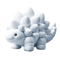 Cute Dinosaur Stegosaurus Marshmallow with Transparent Background Ideal for Party Decorations, Baking, or Children Activities Perfect for 4K Wallpaper, Stickers png