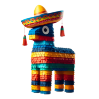 Cinco de Mayo Pinata with Traditional Mexican Symbols Isolated on Transparent Background - Ideal for Fiesta Celebrations and Mexican Parties png