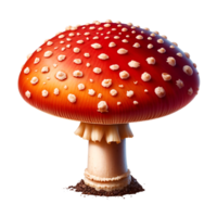 mouche agaric champignon amanite muscaria avec rouge casquette et blanc taches png