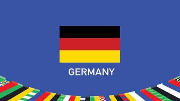 Alemania bandera equipos europeo naciones 2024 símbolo resumen países europeo Alemania fútbol americano logo diseño ilustración vector