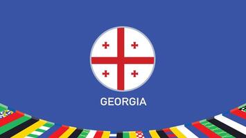 Georgia Emblem Flag Teams European Nations 2024 Abstract Countries European Germany Football Symbol Logo Design Illustration vector