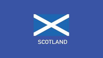Escocia bandera equipos europeo naciones 2024 resumen países europeo Alemania fútbol americano símbolo logo diseño ilustración vector
