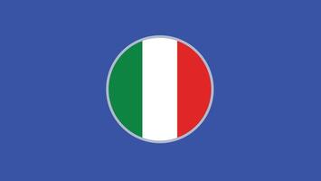 Italia bandera emblema europeo naciones 2024 equipos países europeo Alemania fútbol americano símbolo logo diseño ilustración vector