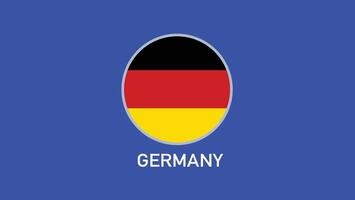 Germany Flag Emblem Teams European Nations 2024 Abstract Countries European Germany Football Symbol Logo Design Illustration vector