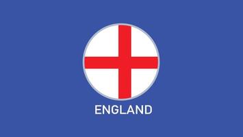 Inglaterra bandera emblema equipos europeo naciones 2024 resumen países europeo Alemania fútbol americano símbolo logo diseño ilustración vector