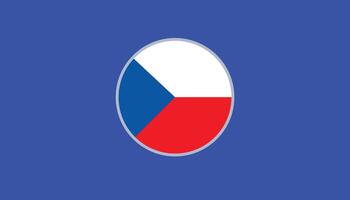 Chequia bandera emblema europeo naciones 2024 equipos países europeo Alemania fútbol americano símbolo logo diseño ilustración vector