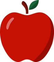 Red apple fruit icon for graphic design, logo, web site, social media, mobile app, ui illustration png