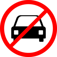 No coche permitido prohibición icono firmar hacer no conducir símbolo, No carros entrada.ilustracion png