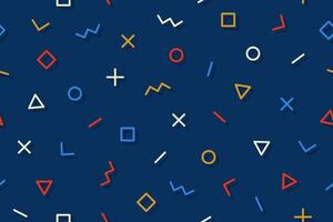 Seamless graphic pattern 80s-90s trendy styles vector