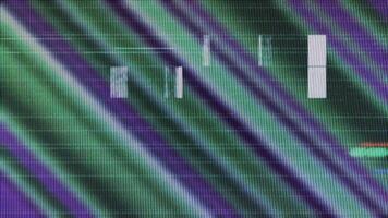 a computer screen with a green and purple background video