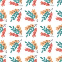 Seamless pattern with abstract leaves. Leaf texture, endless background. For wallpaper, pattern fills, web banners, surface design. vector