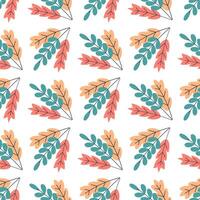 Seamless pattern with abstract leaves. Leaf texture, endless background. For wallpaper, pattern fills, web banners, surface design. vector