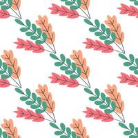 Seamless pattern with abstract leaves. Leaf texture, endless background. For wallpaper, pattern fills, web banners, surface design. vector