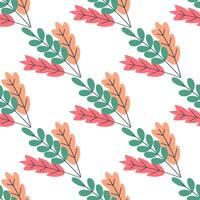 Seamless pattern with abstract leaves. Leaf texture, endless background. For wallpaper, pattern fills, web banners, surface design. vector