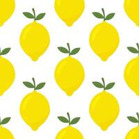 Tropical seamless pattern with yellow lemons. Fruit repeated background. bright print for fabric or wallpaper. vector