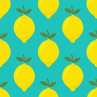 Tropical seamless pattern with yellow lemons. Fruit repeated background. bright print for fabric or wallpaper. vector