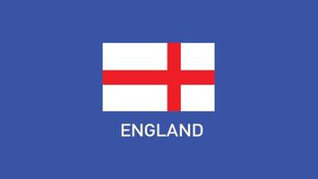Inglaterra bandera equipos europeo naciones 2024 resumen países europeo Alemania fútbol americano símbolo logo diseño ilustración vector