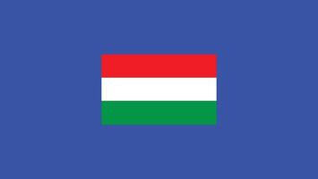 Hungary Flag European Nations 2024 Teams Countries European Germany Football Symbol Logo Design Illustration vector