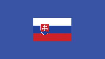 Slovakia Flag European Nations 2024 Teams Countries European Germany Football Symbol Logo Design Illustration vector