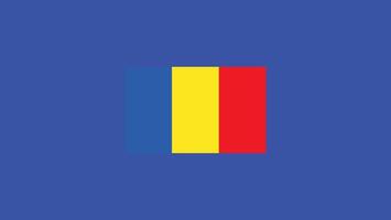 Romania Flag European Nations 2024 Teams Countries European Germany Football Symbol Logo Design Illustration vector