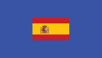 Spain Flag Symbol European Nations 2024 Teams Countries European Germany Football Logo Design Illustration vector