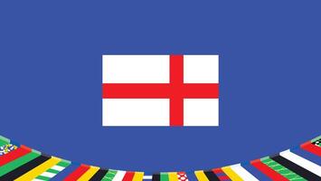 Inglaterra bandera símbolo europeo naciones 2024 equipos países europeo Alemania fútbol americano logo diseño ilustración vector