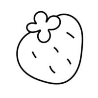 Strawberry. illustration in doodle style. vector