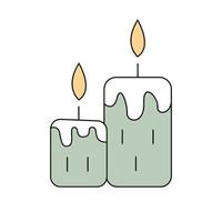 velas en garabatear estilo. ilustración. vector