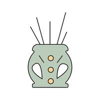 Incense in doodle style. illustration. vector