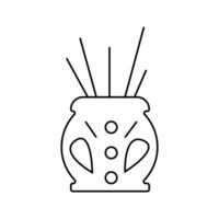 Incense in doodle style. illustration. vector