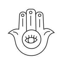 Hamsa in doodle style. illustration vector