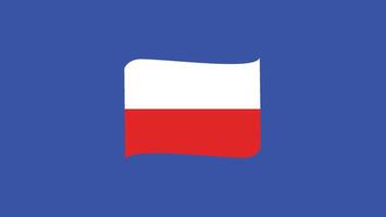 Polonia emblema cinta europeo naciones 2024 equipos países europeo Alemania fútbol americano símbolo logo diseño ilustración vector