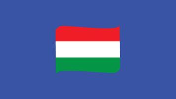 Hungary Flag Ribbon European Nations 2024 Teams Countries European Germany Football Symbol Logo Design Illustration vector