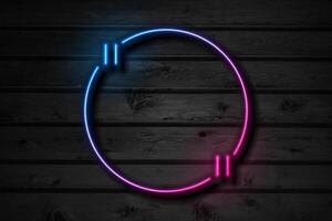 Quote speech bubble abstract laser neon frame background vector