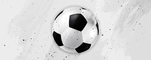 Grey white grunge football background with soccer ball vector