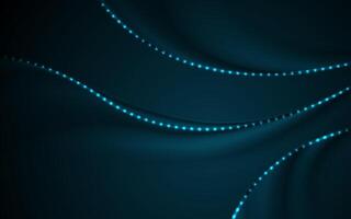 Dark blue glowing sparkling waves abstract background vector