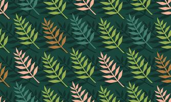 Seamless pattern with leaves. Abstract exotic foliage background. Modern Tropical plants. Flat illustration vector