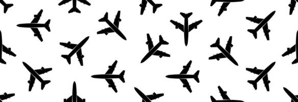 Airplanes seamless pattern. vector