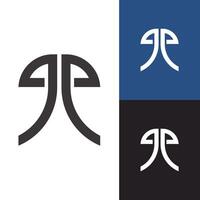 minimalista humano jp letra logo. creativo moderno j letra logo para negocio, compañía, marca, agencia, etc. vector