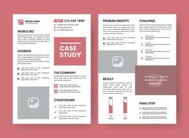 Case Study Layout Flyer. Minimalist Business Report with Simple Design. vector