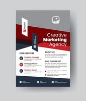 Case Study Layout Flyer. Minimalist Business Report with Simple Design. vector