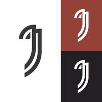 minimalista jj letra logo. creativo moderno j letra logo para negocio, compañía, marca, agencia, etc. vector