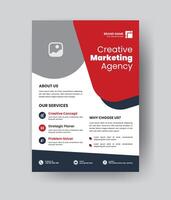 Case Study Layout Flyer. Minimalist Business Report with Simple Design. vector