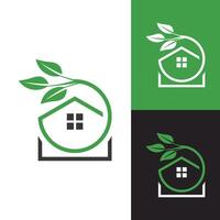 Modern Minimalist Garden House Logo for Landscaping, Lawn Care Business, Company, Dealer, etc. vector