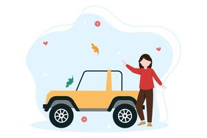 Weekend Holiday Flat Illustration Design vector