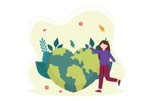 Earth Day Flat Illustration Design vector