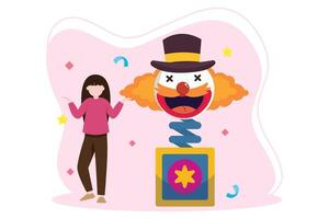 April Fools Flat Illustration Design vector