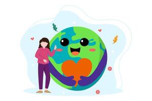 Earth Day Flat Illustration Design vector