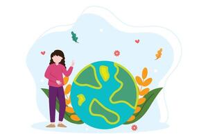 Earth Day Flat Illustration Design vector